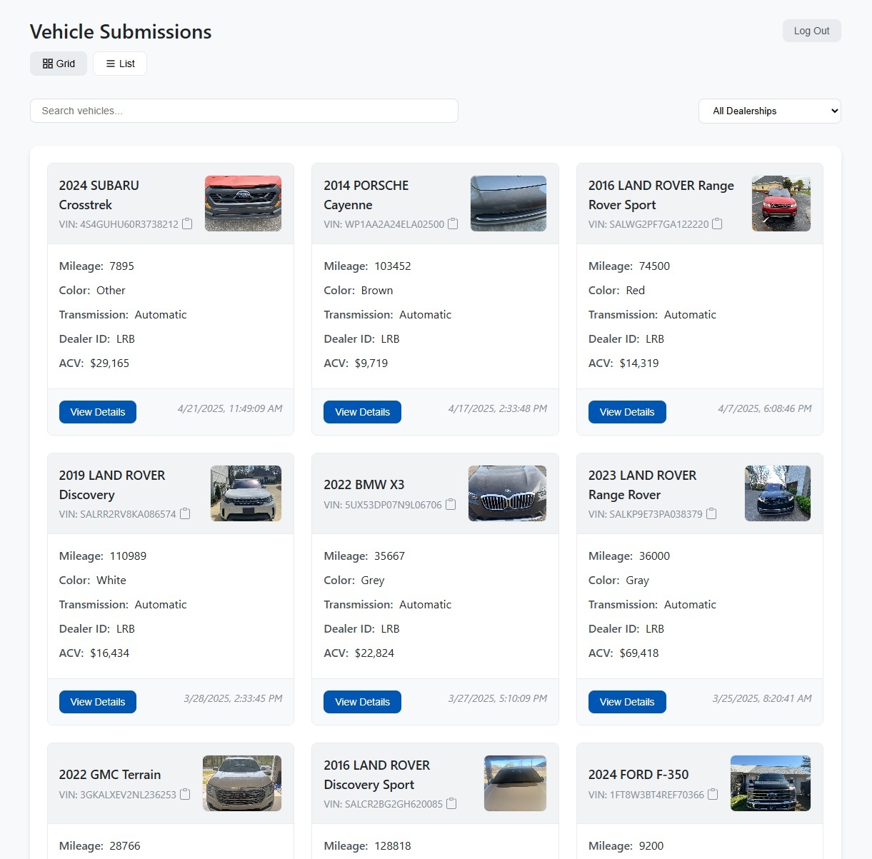 TradeUpload Dashboard Overview