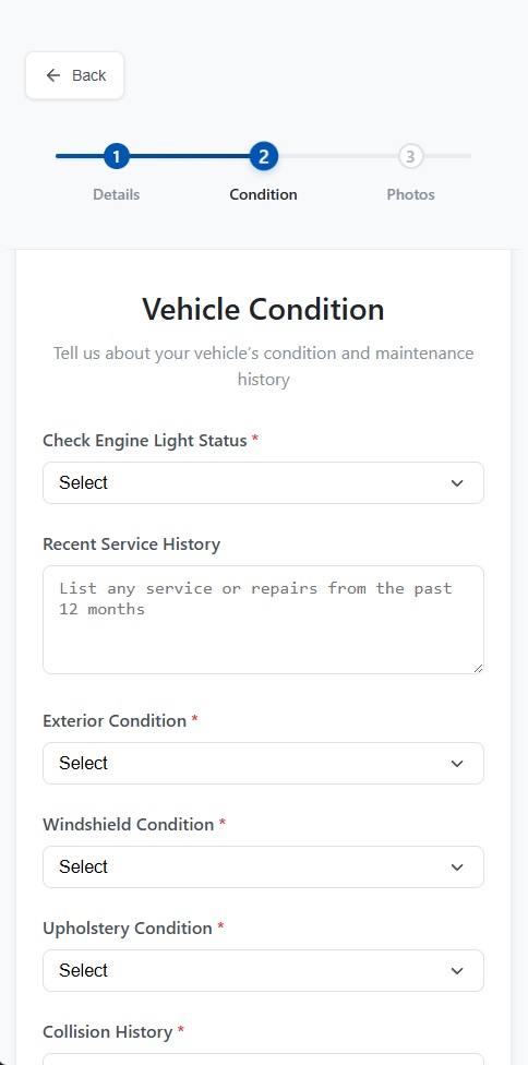 Condition & History Screen